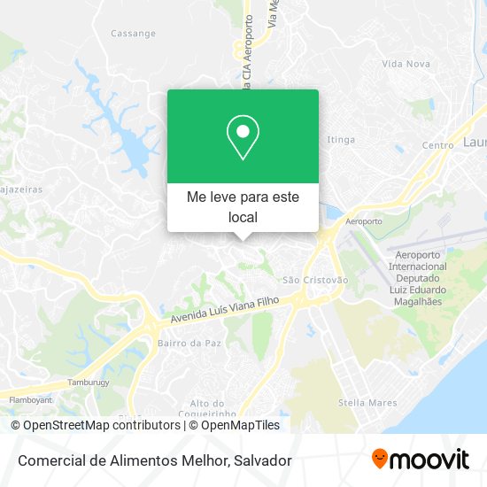 Comercial de Alimentos Melhor mapa