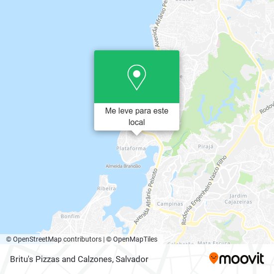 Britu's Pizzas and Calzones mapa