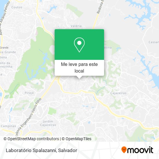 Laboratório Spalazanni mapa