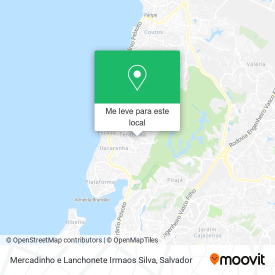 Mercadinho e Lanchonete Irmaos Silva mapa