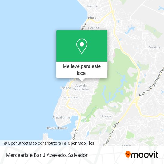 Mercearia e Bar J Azevedo mapa