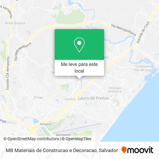 MB Materiais de Construcao e Decoracao mapa