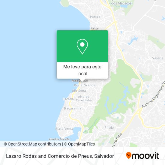 Lazaro Rodas and Comercio de Pneus mapa