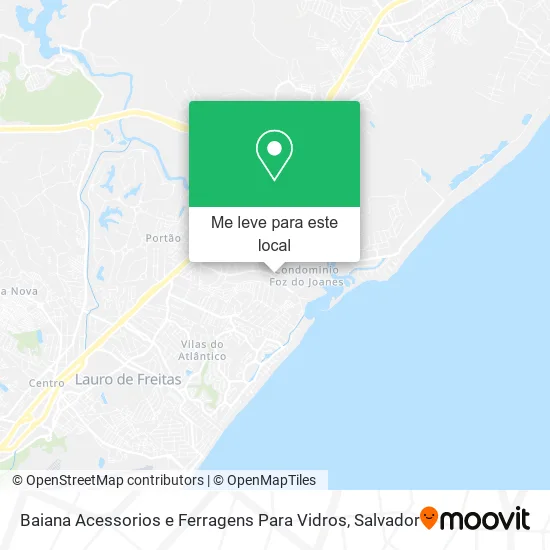 Baiana Acessorios e Ferragens Para Vidros mapa