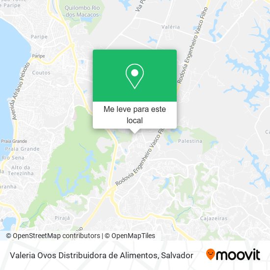 Valeria Ovos Distribuidora de Alimentos mapa
