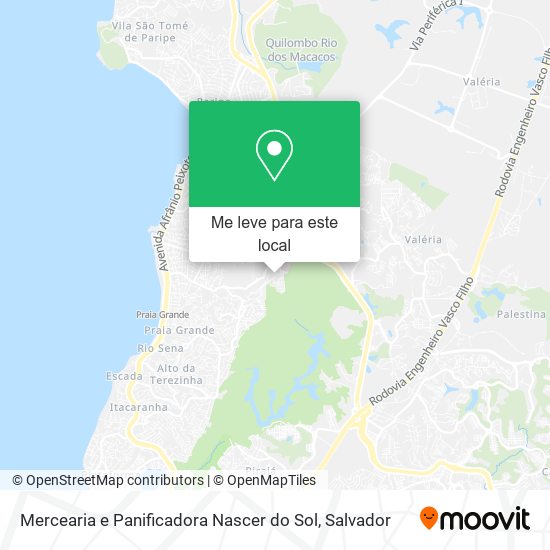 Mercearia e Panificadora Nascer do Sol mapa