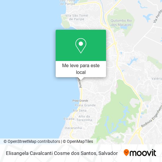 Elisangela Cavalcanti Cosme dos Santos mapa