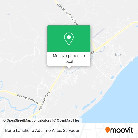 Bar e Lancheira Adailmo Alice mapa