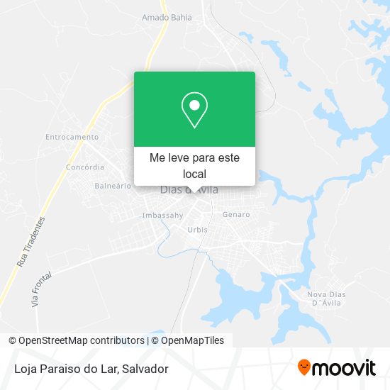 Loja Paraiso do Lar mapa