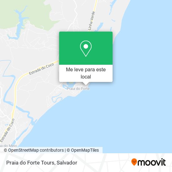 Praia do Forte Tours mapa