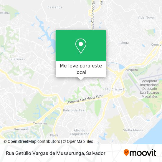 Rua Getúlio Vargas de Mussurunga mapa