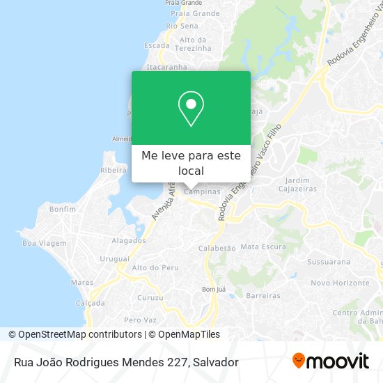 Rua João Rodrigues Mendes 227 mapa