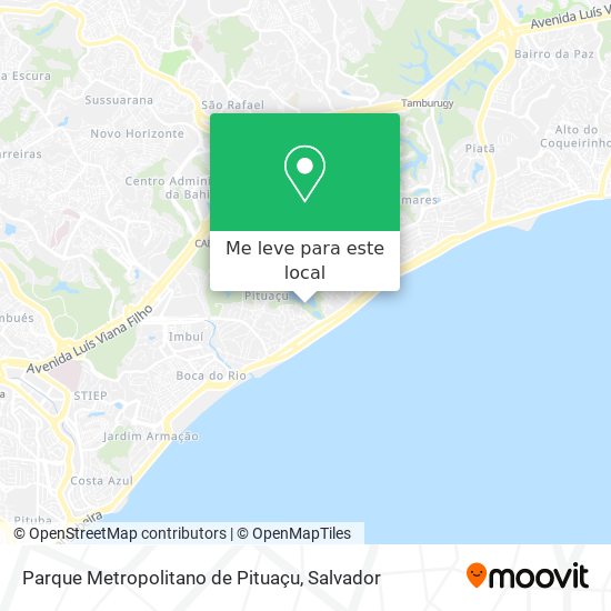 Parque Metropolitano de Pituaçu mapa