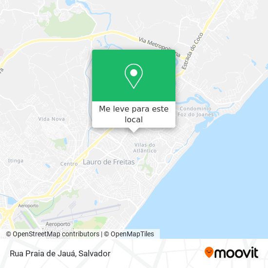 Rua Praia de Jauá mapa