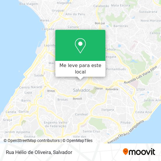 Rua Hélio de Oliveira mapa