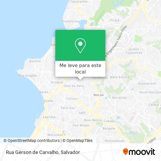 Rua Gérson de Carvalho mapa