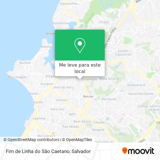 Fim de Linha do São Caetano mapa