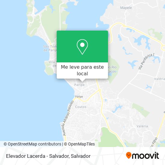 Elevador Lacerda - Salvador mapa