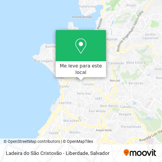 Ladeira do São Cristovão - Liberdade mapa
