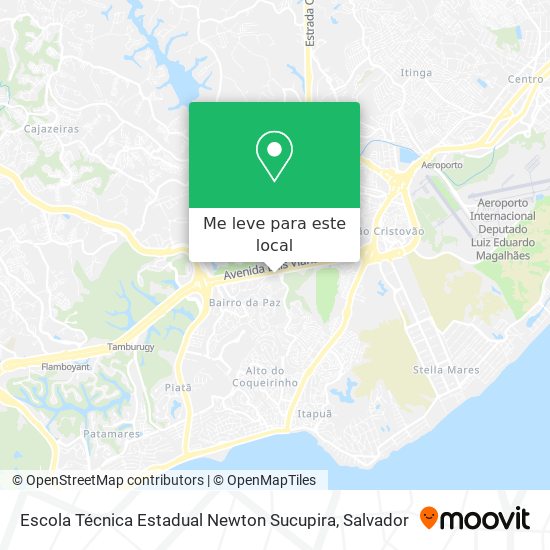 Escola Técnica Estadual Newton Sucupira mapa