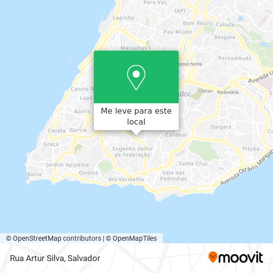 Rua Artur Silva mapa