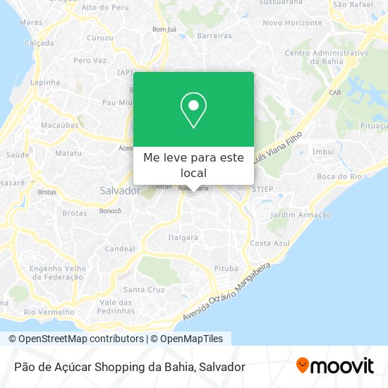 Pão de Açúcar Shopping da Bahia mapa