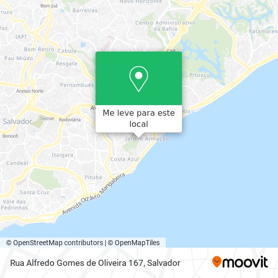 Rua Alfredo Gomes de Oliveira 167 mapa