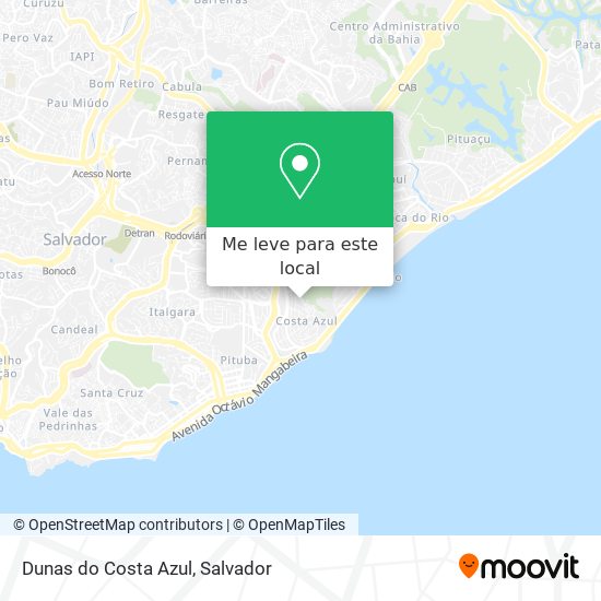 Dunas do Costa Azul mapa