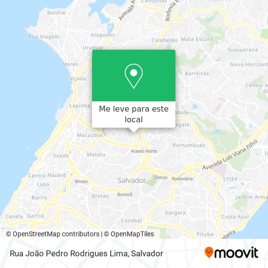 Rua João Pedro Rodrigues Lima mapa