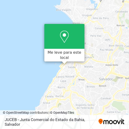 JUCEB - Junta Comercial do Estado da Bahia mapa
