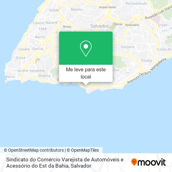 Sindicato do Comércio Varejista de Automóveis e Acessório do Est da Bahia mapa