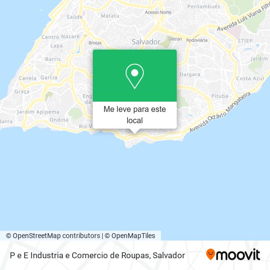 P e E Industria e Comercio de Roupas mapa