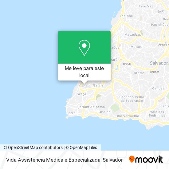 Vida Assistencia Medica e Especializada mapa