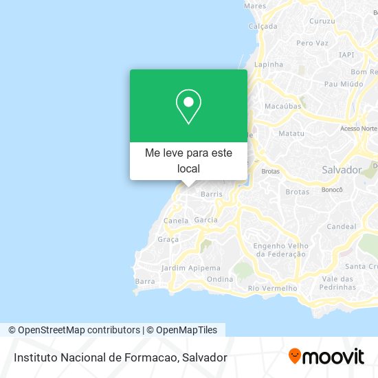 Instituto Nacional de Formacao mapa