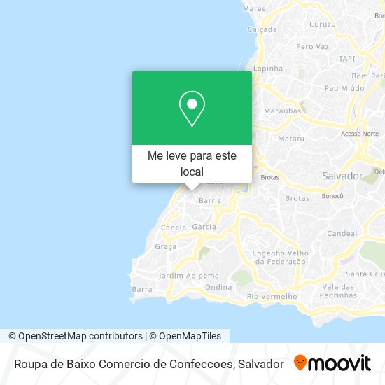 Roupa de Baixo Comercio de Confeccoes mapa