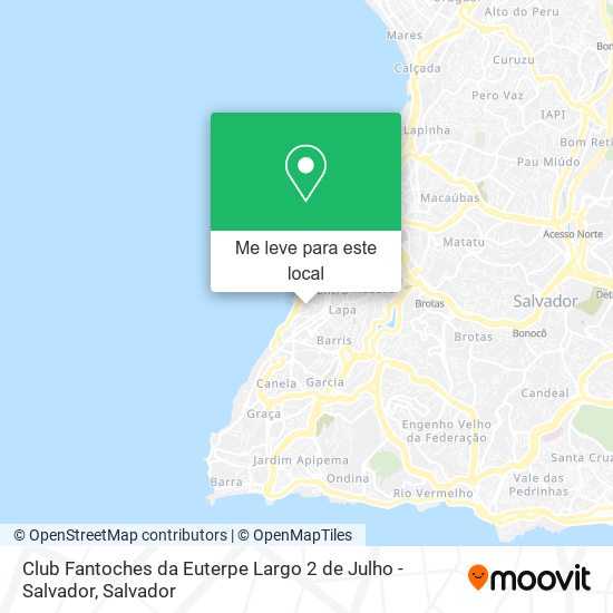 Club Fantoches da Euterpe Largo 2 de Julho - Salvador mapa