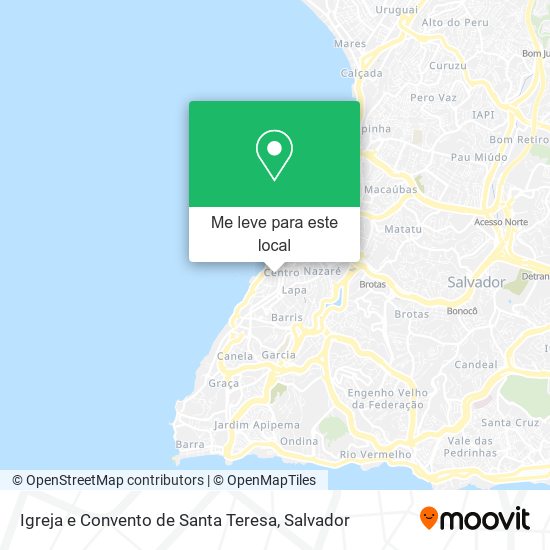 Igreja e Convento de Santa Teresa mapa