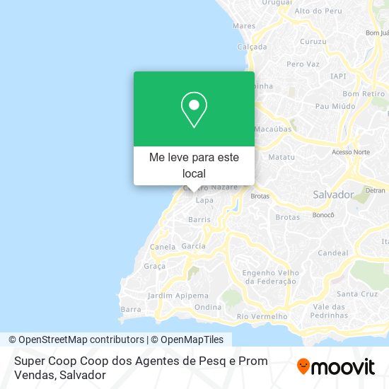 Super Coop Coop dos Agentes de Pesq e Prom Vendas mapa