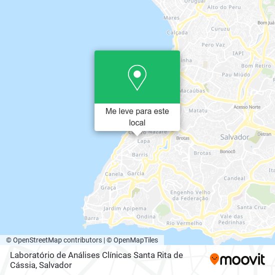 Laboratório de Análises Clínicas Santa Rita de Cássia mapa