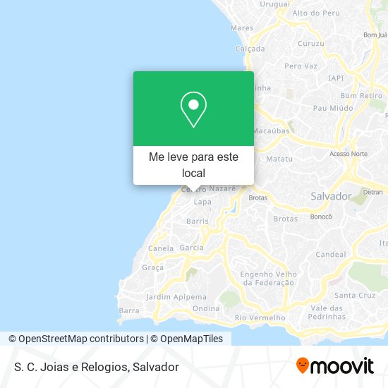 S. C. Joias e Relogios mapa