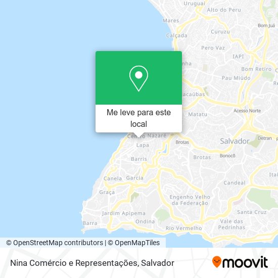 Nina Comércio e Representações mapa