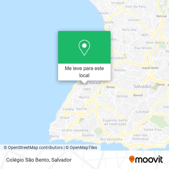 Colégio São Bento mapa