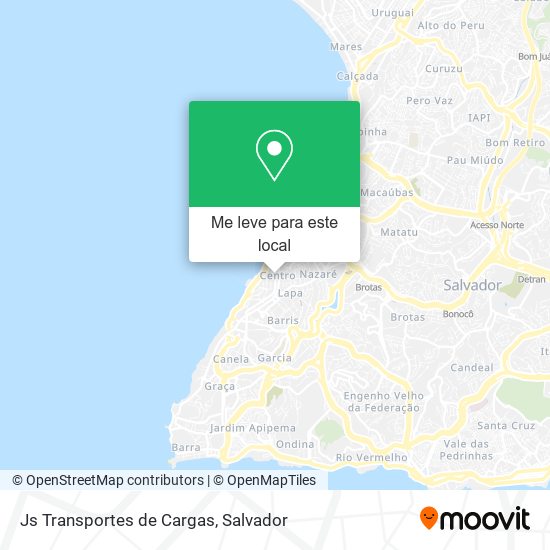 Js Transportes de Cargas mapa