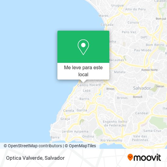 Optica Valverde mapa