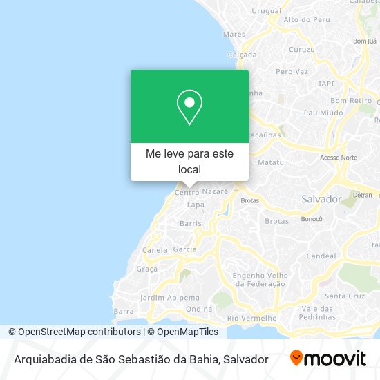 Arquiabadia de São Sebastião da Bahia mapa