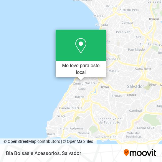 Bia Bolsas e Acessorios mapa