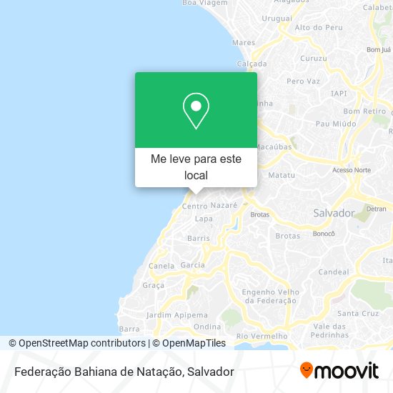Federação Bahiana de Natação mapa