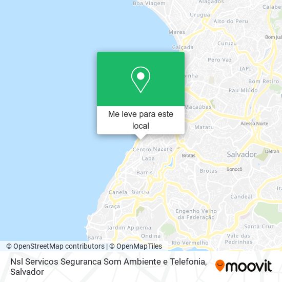Nsl Servicos Seguranca Som Ambiente e Telefonia mapa