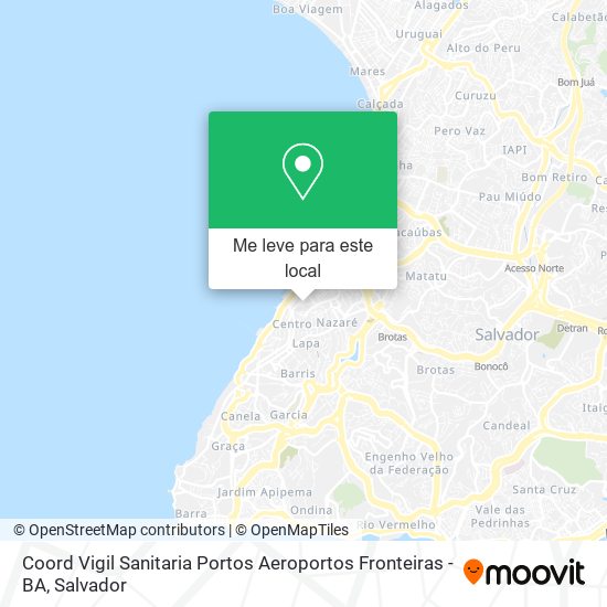 Coord Vigil Sanitaria Portos Aeroportos Fronteiras - BA mapa