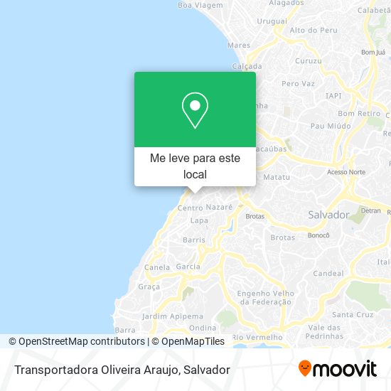 Transportadora Oliveira Araujo mapa